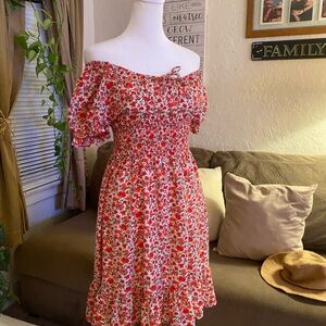 Floral Off-Shoulder Dress